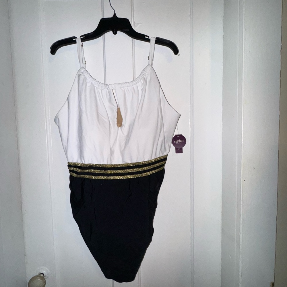 Sailor size 24 cacique swim suit pin up style NWT